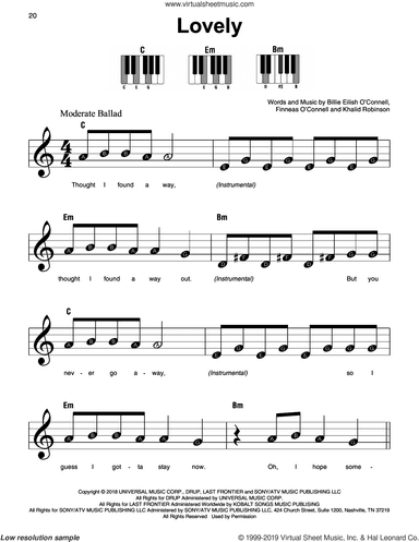 lovely (from 13 Reasons Why), (beginner)