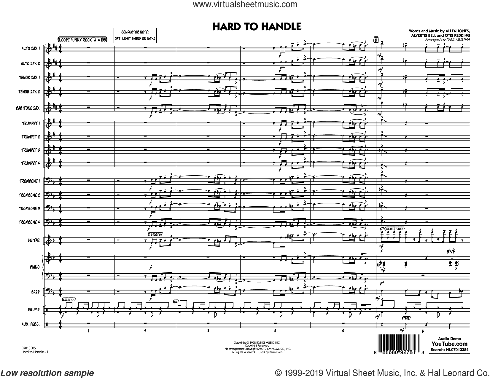 Hard to Handle (arr. Paul Murtha) (COMPLETE)