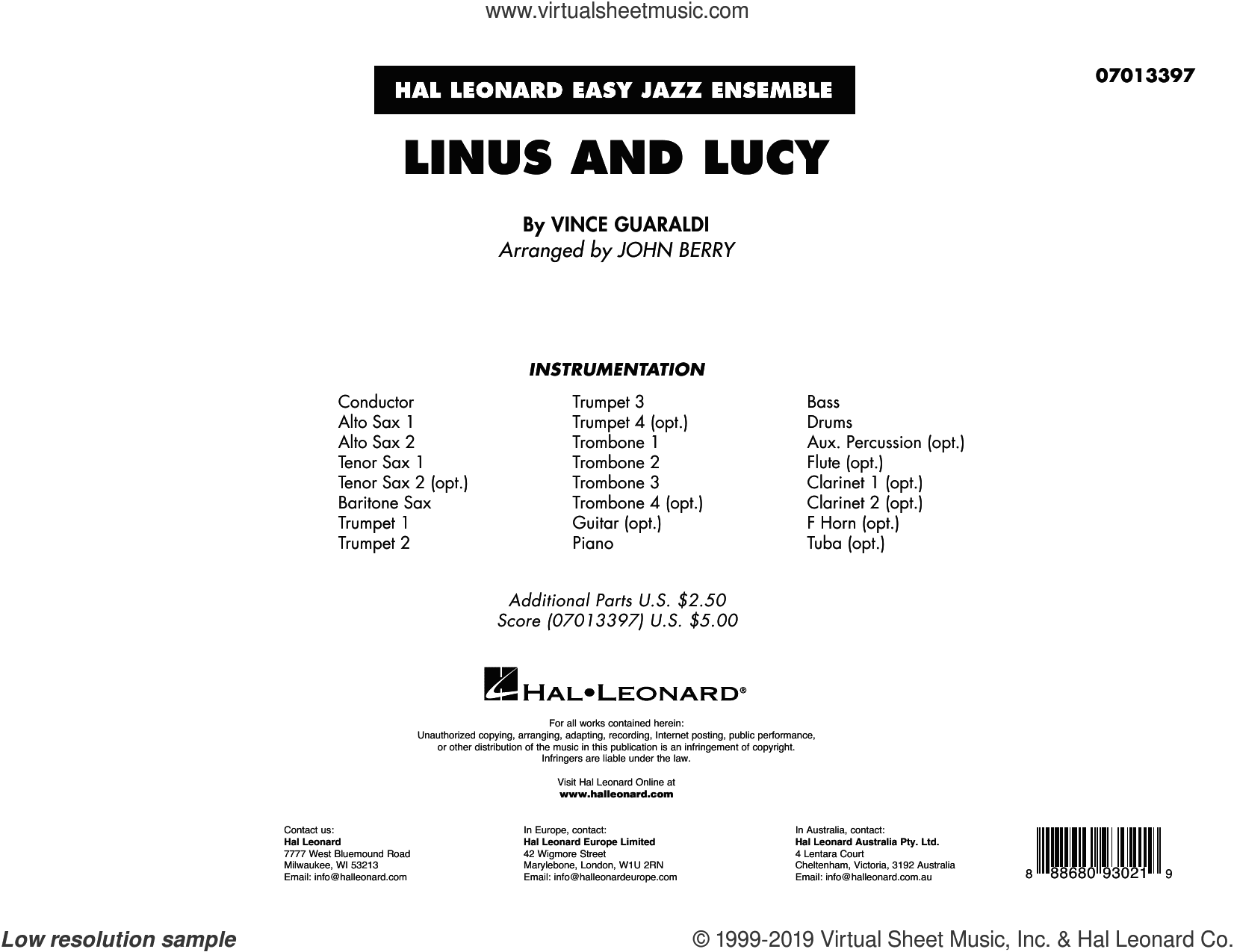 Linus and Lucy (arr. John Berry) (COMPLETE)