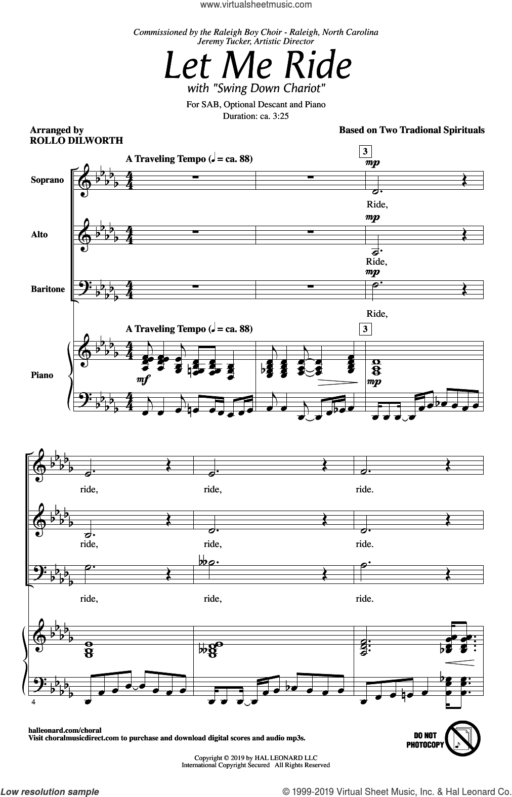 Let Me Ride (arr. Rollo Dilworth)