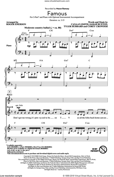 Famous (arr. Roger Emerson)