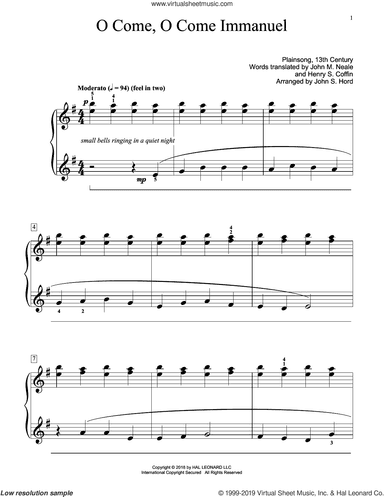 O Come, O Come Immanuel (arr. John S. Hord)