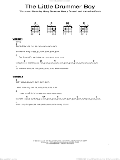 The Little Drummer Boy, (beginner)