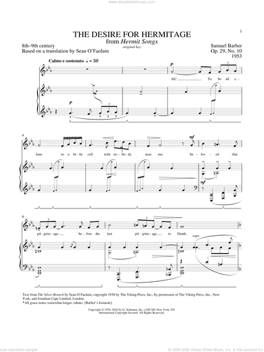 Desire For Hermitage, Op. 29, No. 10