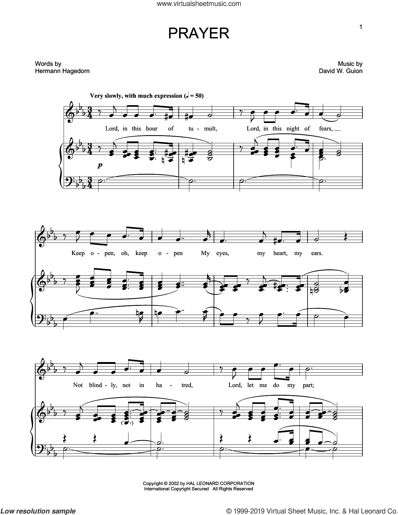 Prayer (arr. Joan Frey Boytim)