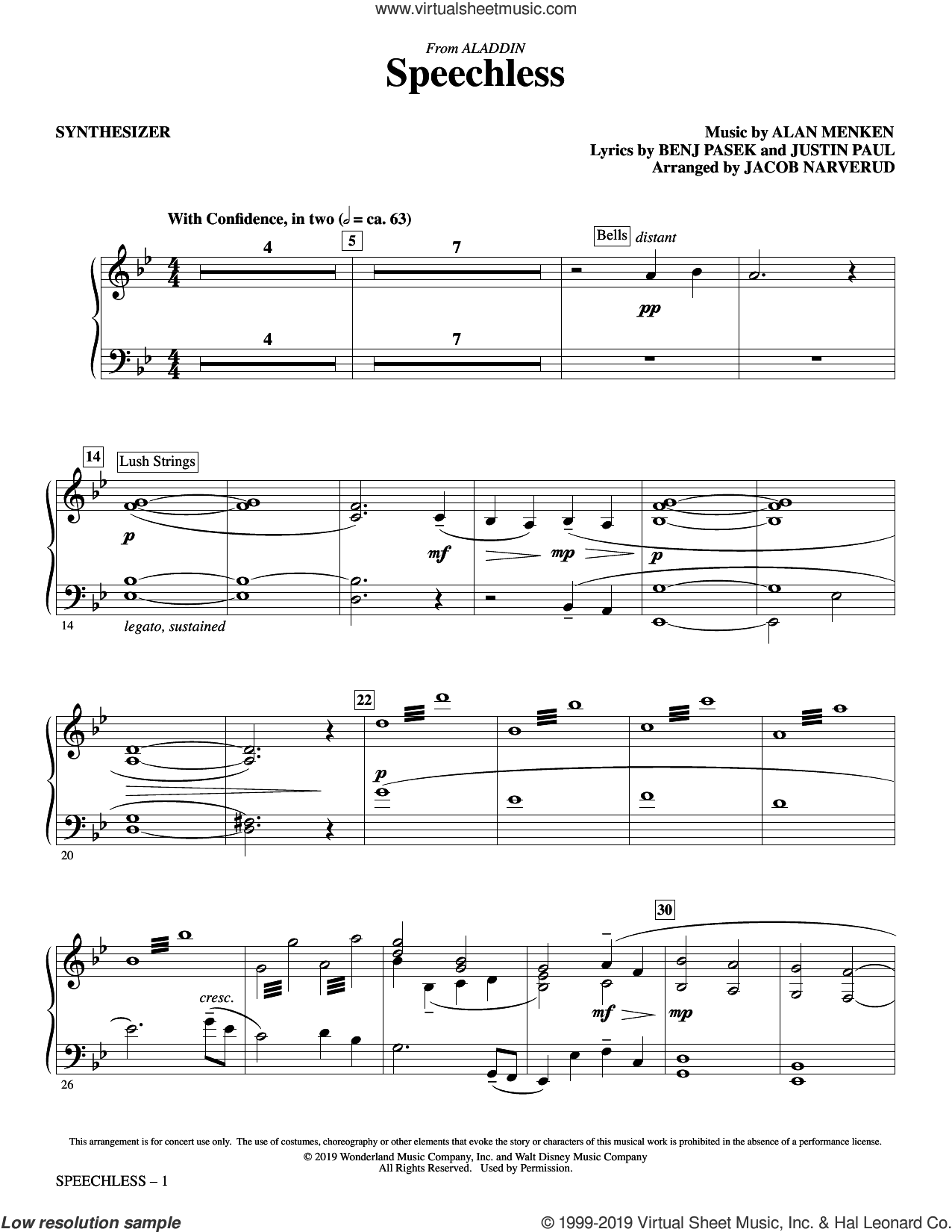 Speechless (from Disney's Aladdin) (arr. Jacob Narverud)