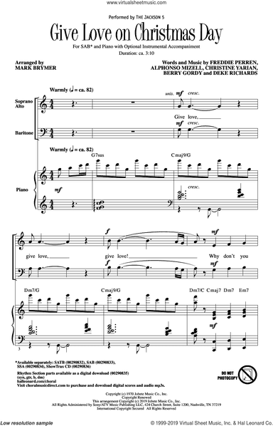 Give Love On Christmas Day (arr. Mark Brymer)