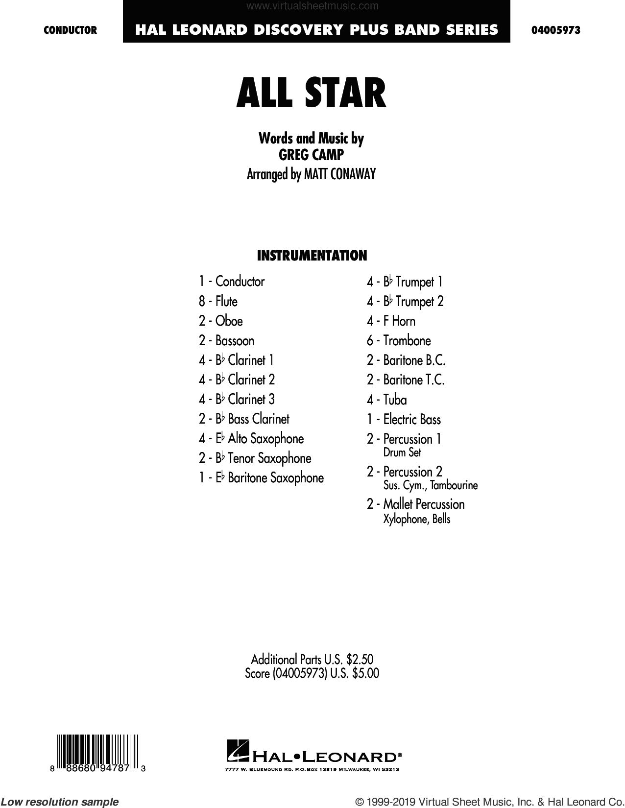 All Star (arr. Matt Conaway) (COMPLETE)