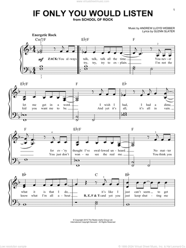 If Only You Would Listen (from School of Rock: The Musical)