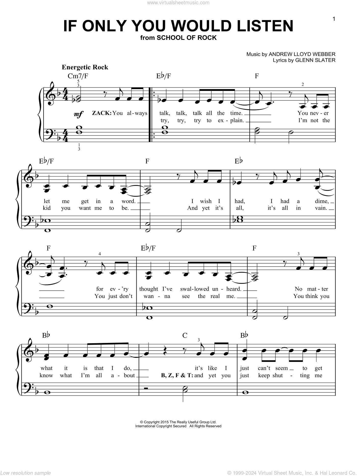 If Only You Would Listen (from School of Rock: The Musical)