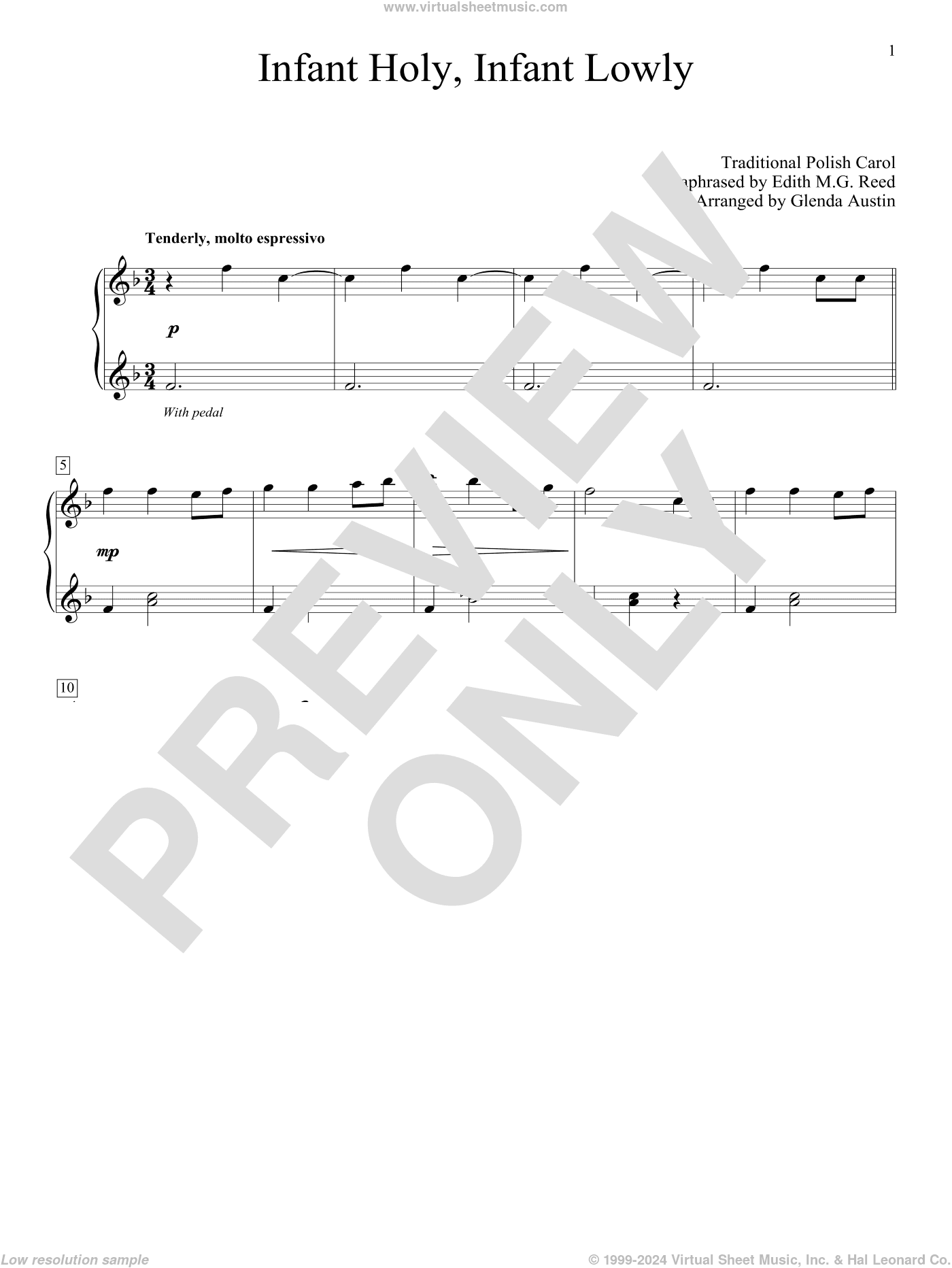 Infant Holy, Infant Lowly (arr. Glenda Austin)
