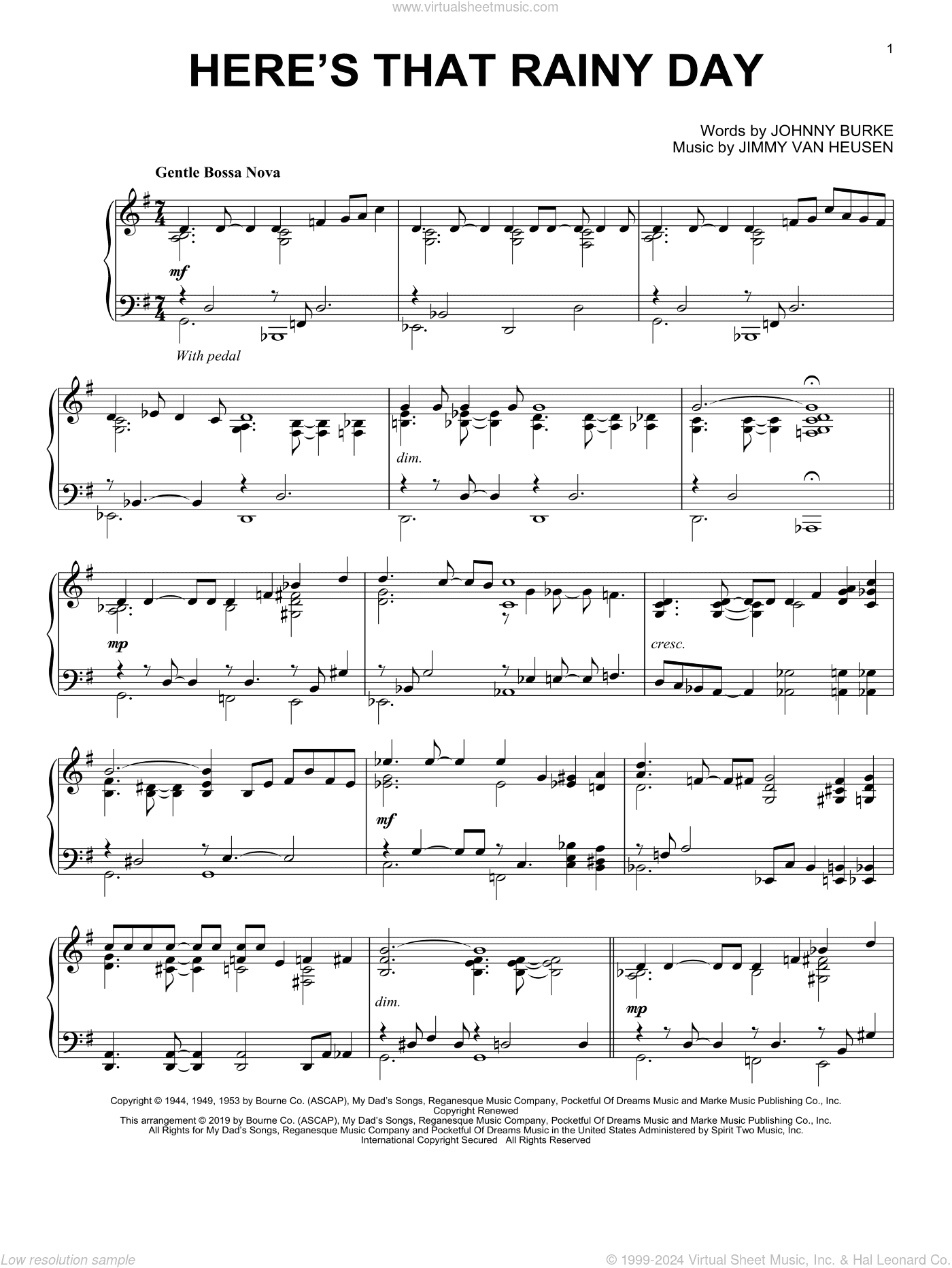 Here's That Rainy Day (arr. Brent Edstrom)