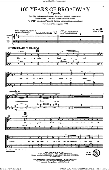 100 Years of Broadway (Medley) (Singer's Edition)