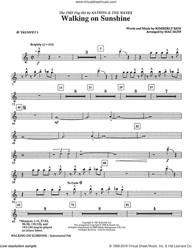 Walking on Sunshine (arr. Mac Huff) (complete set of parts)