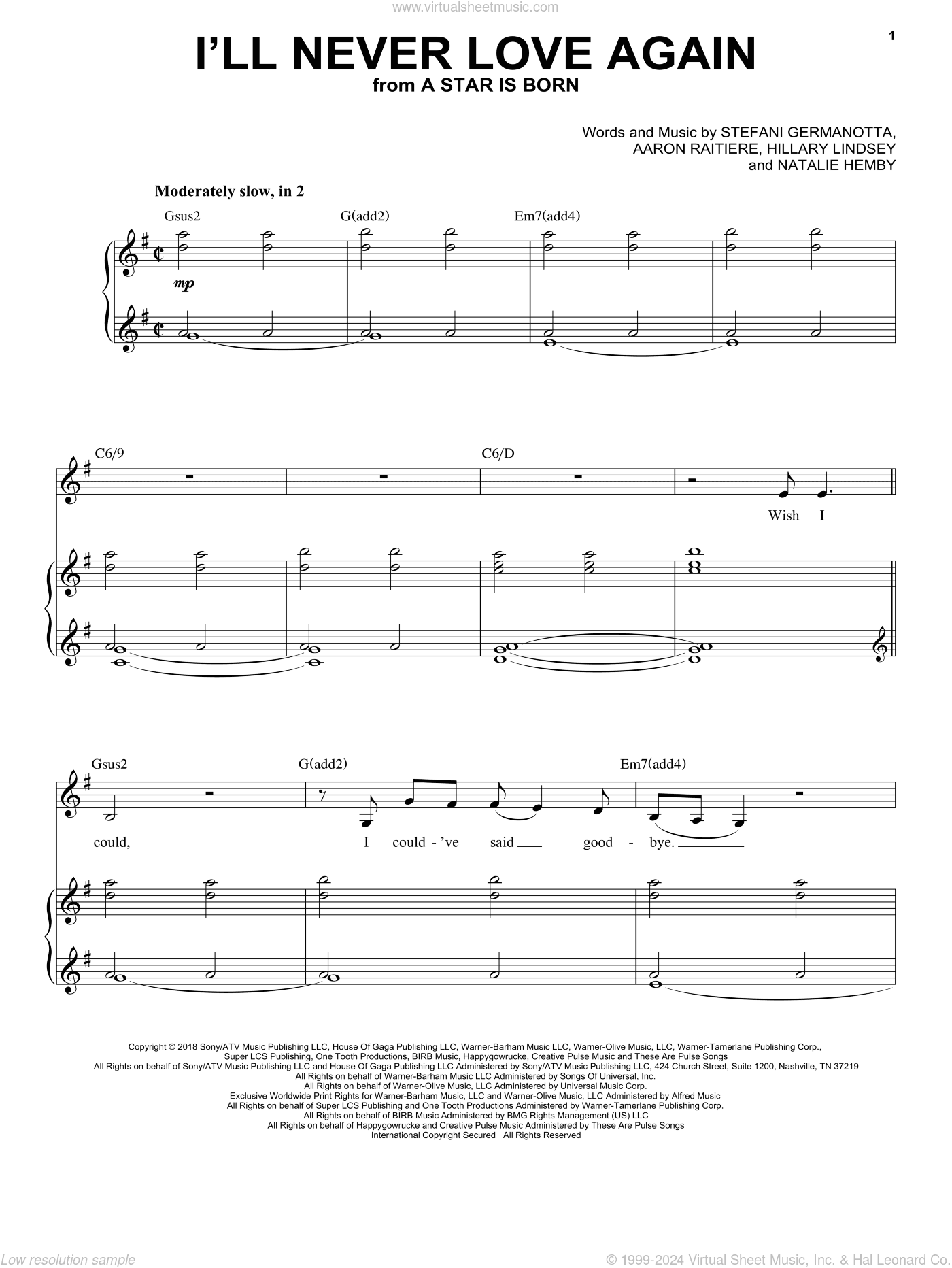 I'll Never Love Again (from A Star Is Born)