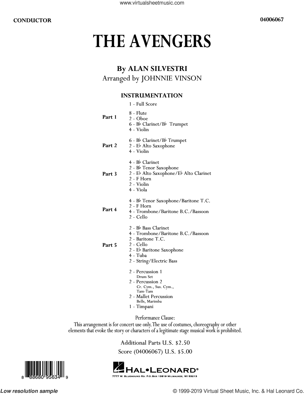 The Avengers (arr. Johnnie Vinson) (COMPLETE)