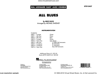 All Blues (arr. Michael Sweeney) (COMPLETE)