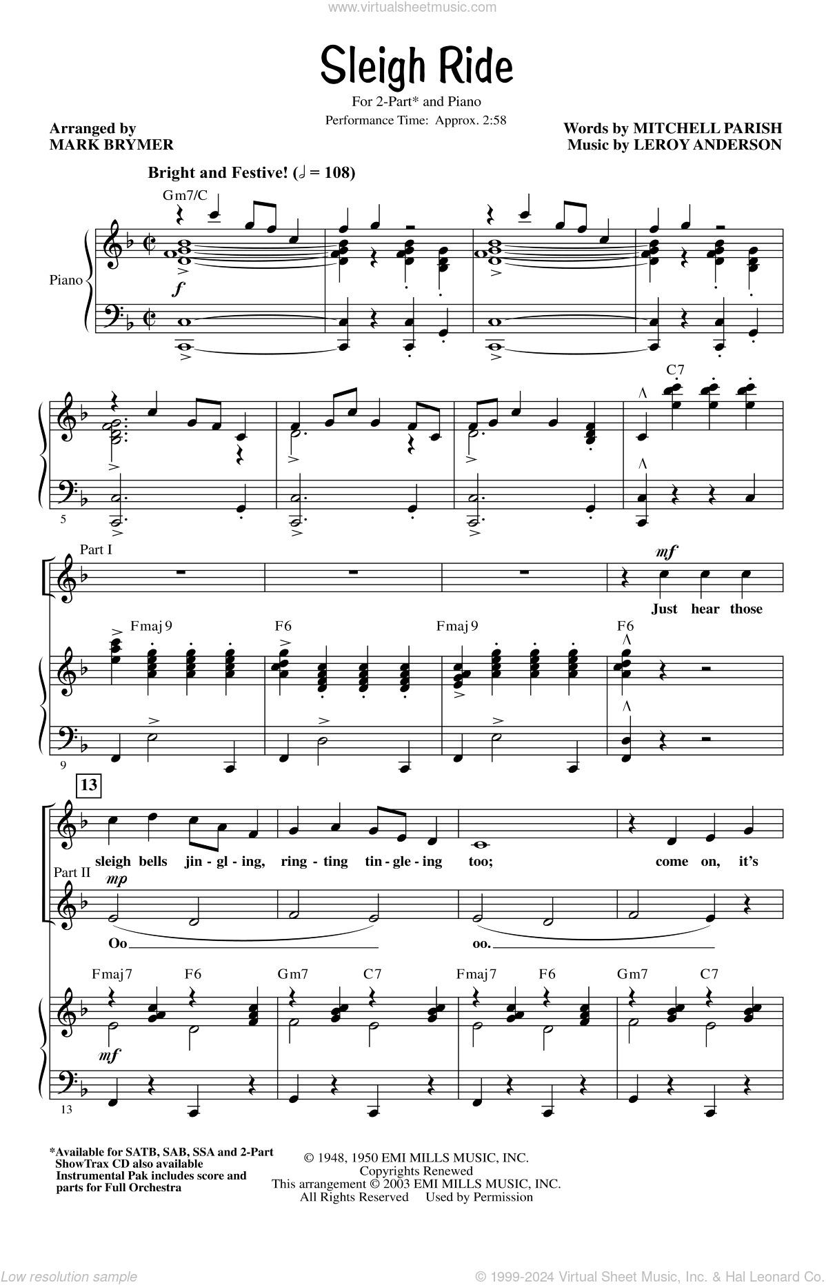 Sleigh Ride (arr. Mark Brymer)