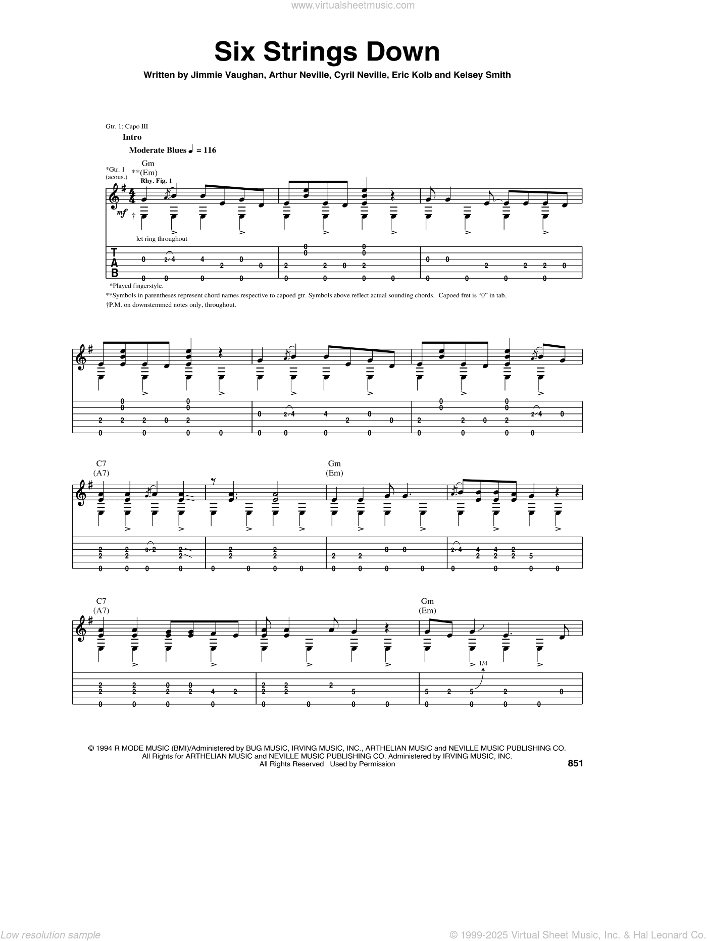 Six Strings Down