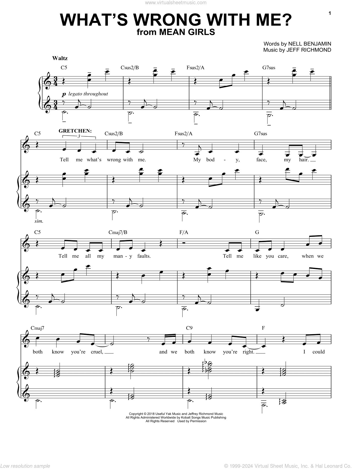 What's Wrong With Me? (from Mean Girls: The Broadway Musical)