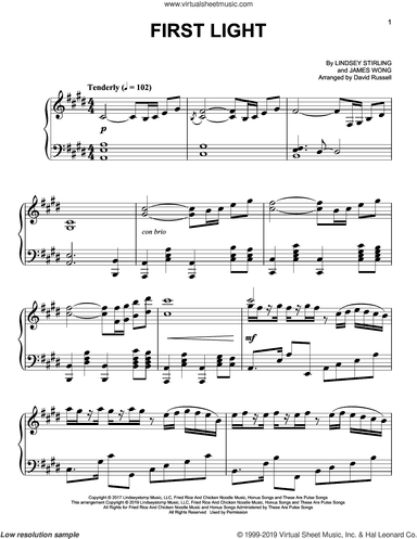 First Light (arr. David Russell), (easy)