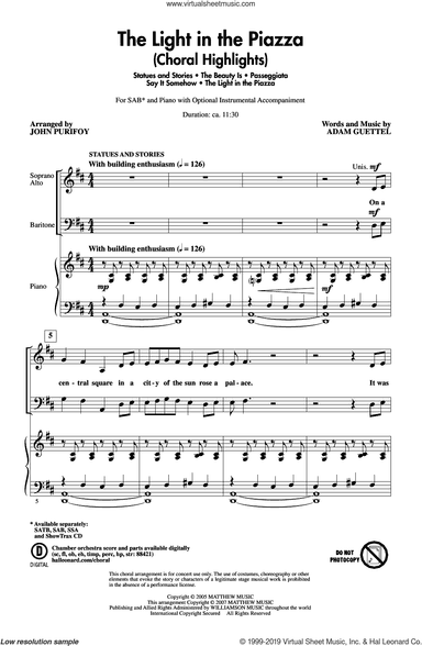 The Light In The Piazza (Choral Highlights) (arr. John Purifoy)
