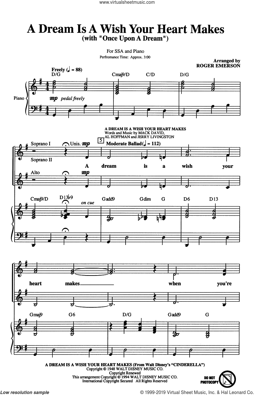 A Dream Is A Wish Your Heart Makes (with "Once Upon A Dream")