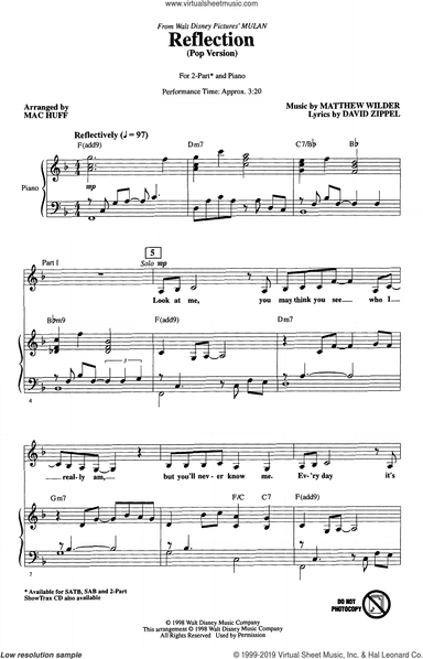 Reflection (Pop Version) (from Mulan) (arr. Mac Huff)