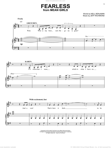 Fearless (from Mean Girls: The Broadway Musical)