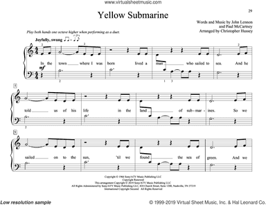 Yellow Submarine (arr. Christopher Hussey)