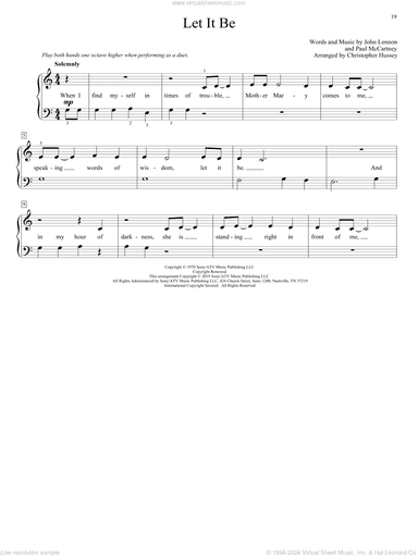 Let It Be (arr. Christopher Hussey)