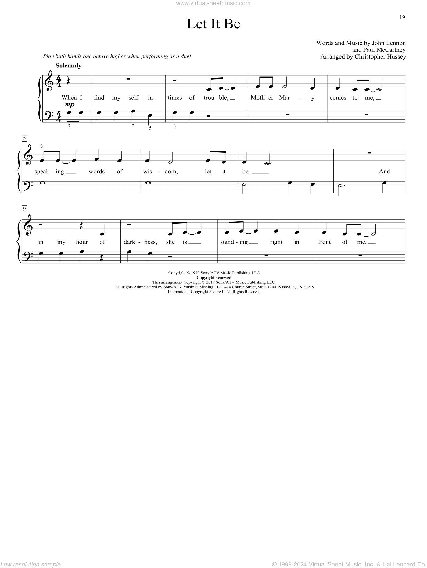 Let It Be (arr. Christopher Hussey)