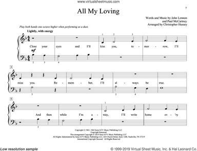 All My Loving (arr. Christopher Hussey)