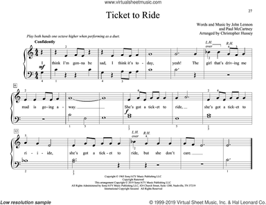 Ticket To Ride (arr. Christopher Hussey)