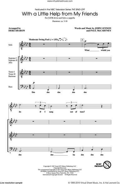 With A Little Help From My Friends (from The Sing-Off) (arr. Deke Sharon)