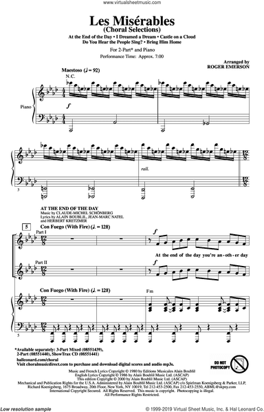 Les Miserables (Choral Selections) (arr. Roger Emerson)