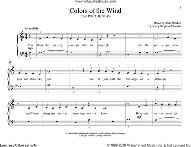 Colors Of The Wind (from Pocahontas) (arr. Christopher Hussey)