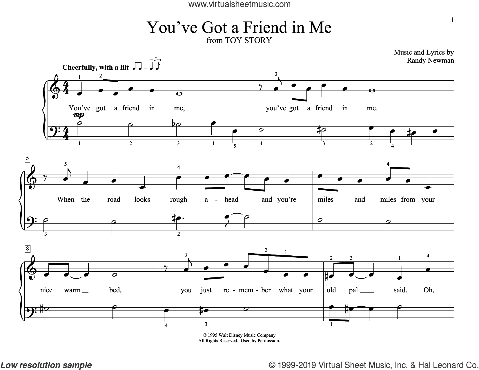 You've Got A Friend In Me (from Toy Story) (arr. Christopher Hussey)