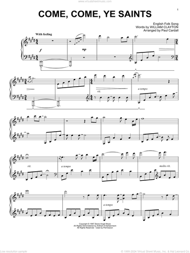 Come, Come, Ye Saints (arr. Paul Cardall)
