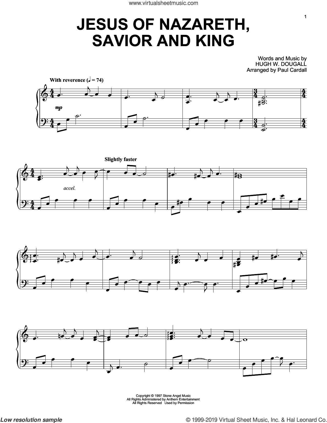 Jesus Of Nazareth, Savior And King (arr. Paul Cardall)