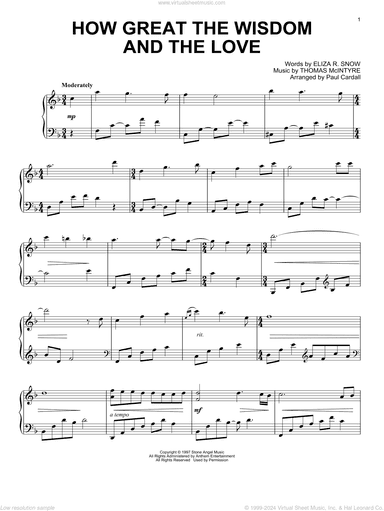 How Great The Wisdom And The Love (arr. Paul Cardall)