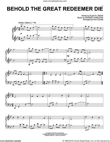 Behold The Great Redeemer Die (arr. Paul Cardall)