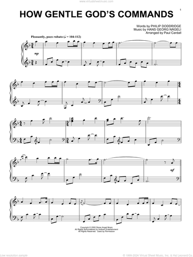 How Gentle God's Commands (arr. Paul Cardall)