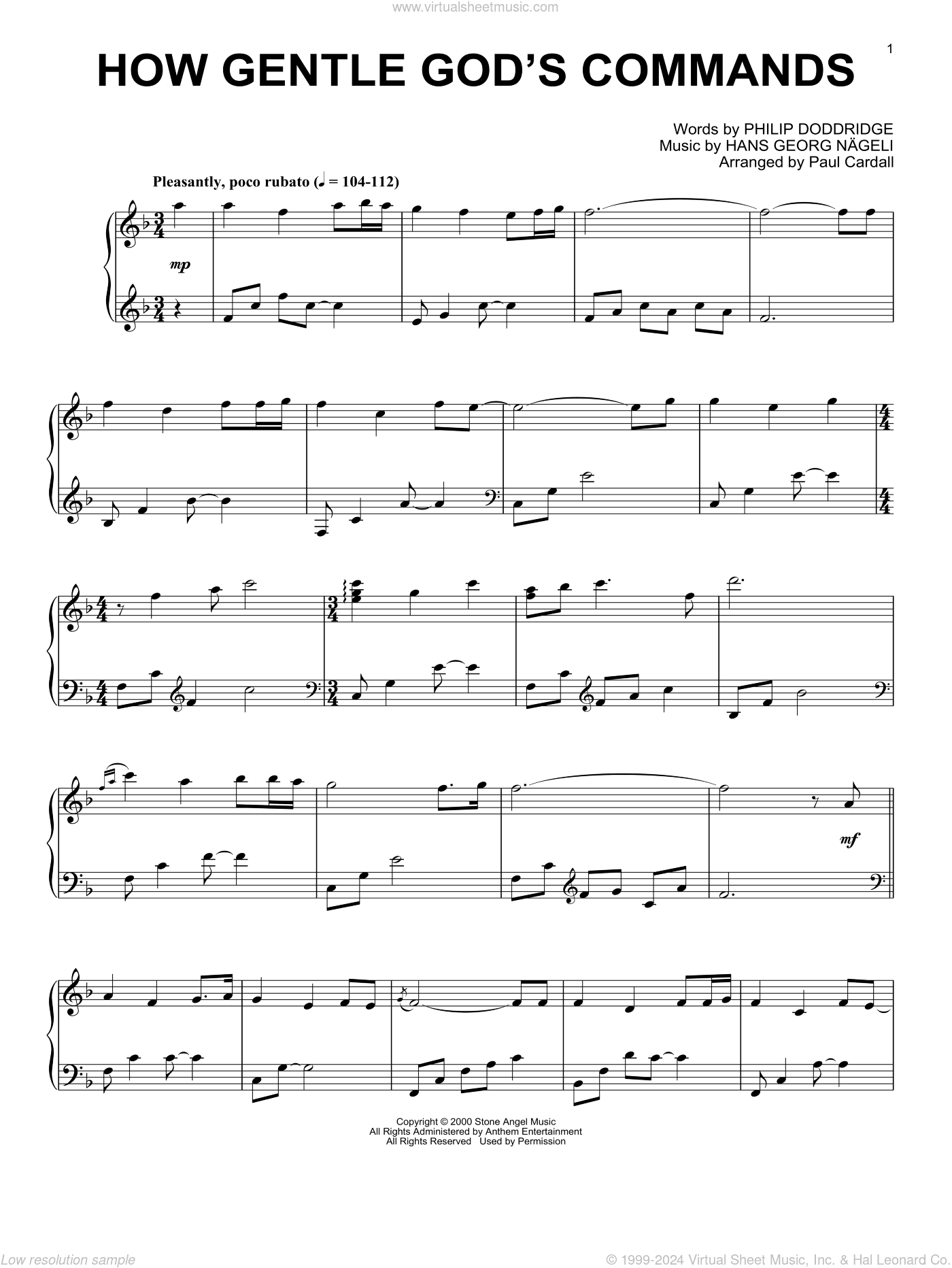How Gentle God's Commands (arr. Paul Cardall)