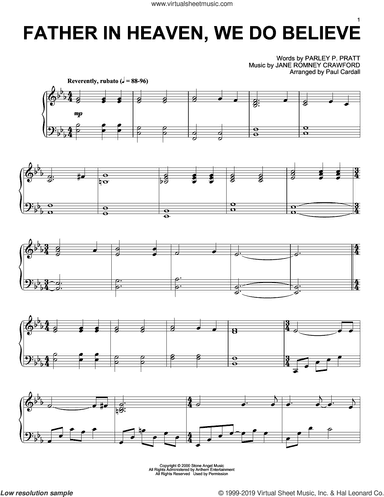Father In Heaven, We Do Believe (arr. Paul Cardall)