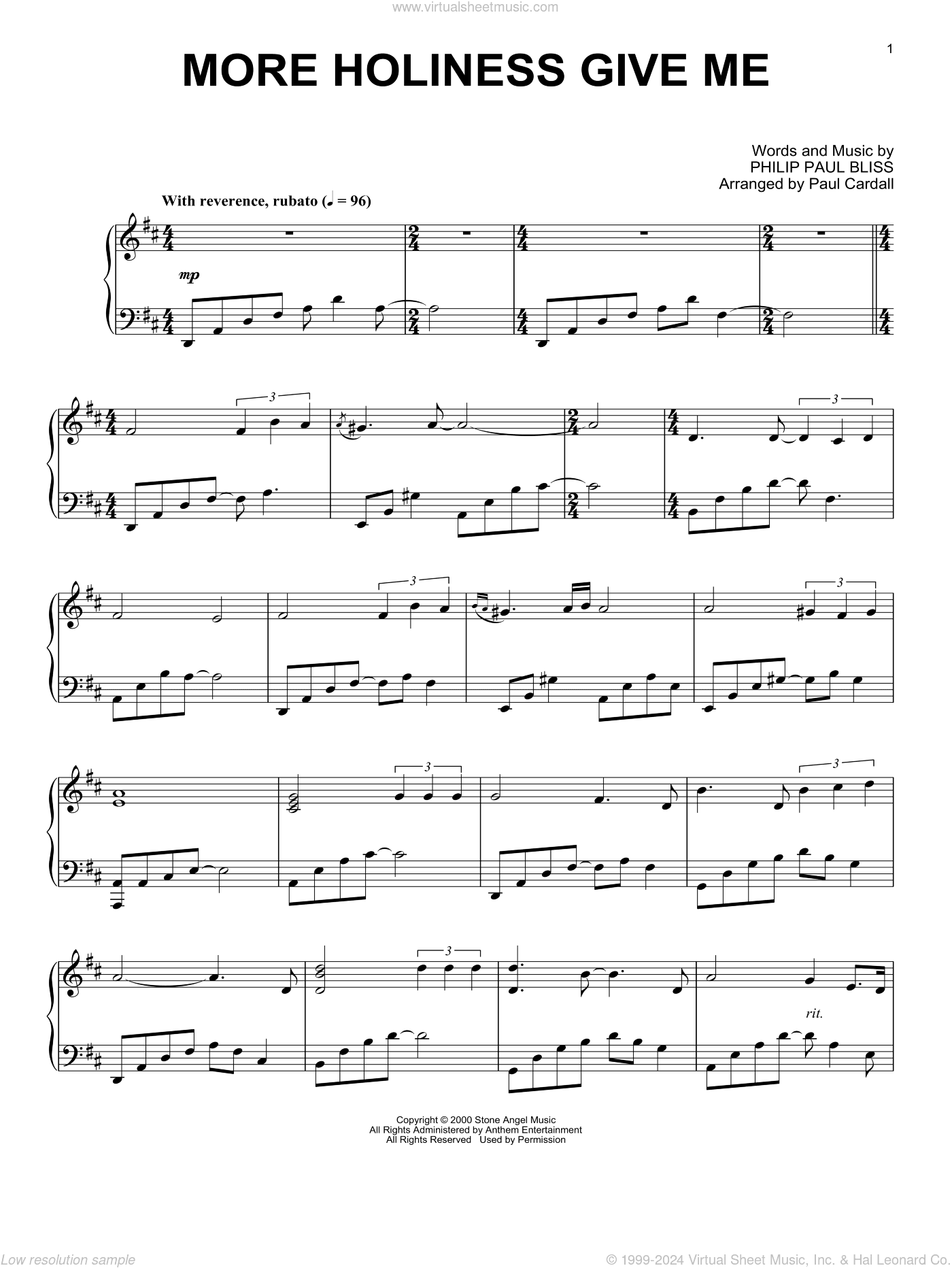 More Holiness Give Me (arr. Paul Cardall)