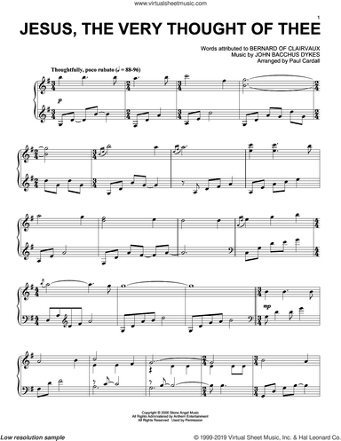 Jesus, The Very Thought Of Thee (arr. Paul Cardall)