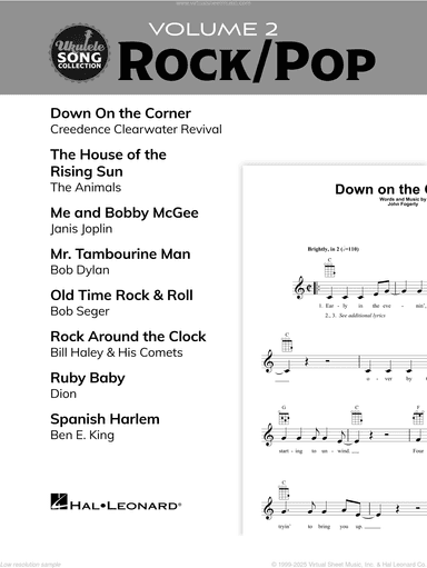 Ukulele Song Collection, Volume 2: Rock/Pop