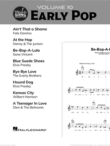 Ukulele Song Collection, Volume 10: Early Pop