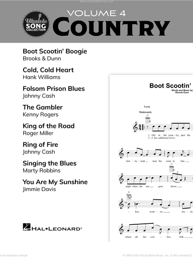 Ukulele Song Collection, Volume 4: Country